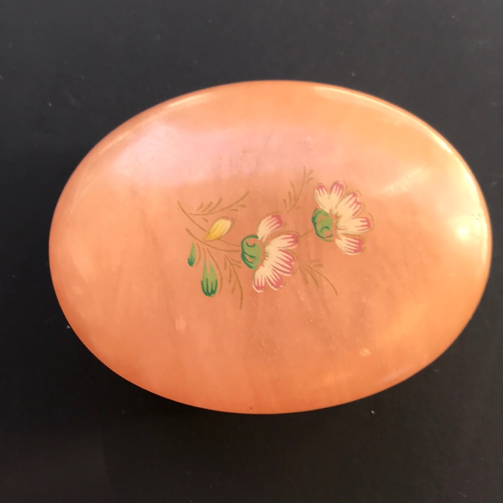 Oval shape Genuine Alabaster Trinket Boxx